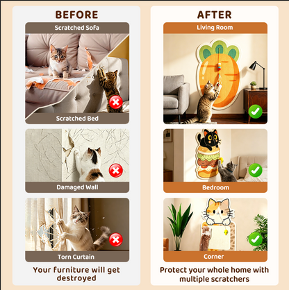🐱No-Drill Cat Wall Scratcher – Fun & Easy