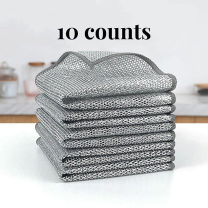 🔥All-Purpose DiamondWeave Cloths – Reusable Scrubber for Non-Stick Pans, Dishes & Counters.Buy a 30-pack for just $0.79 per piece