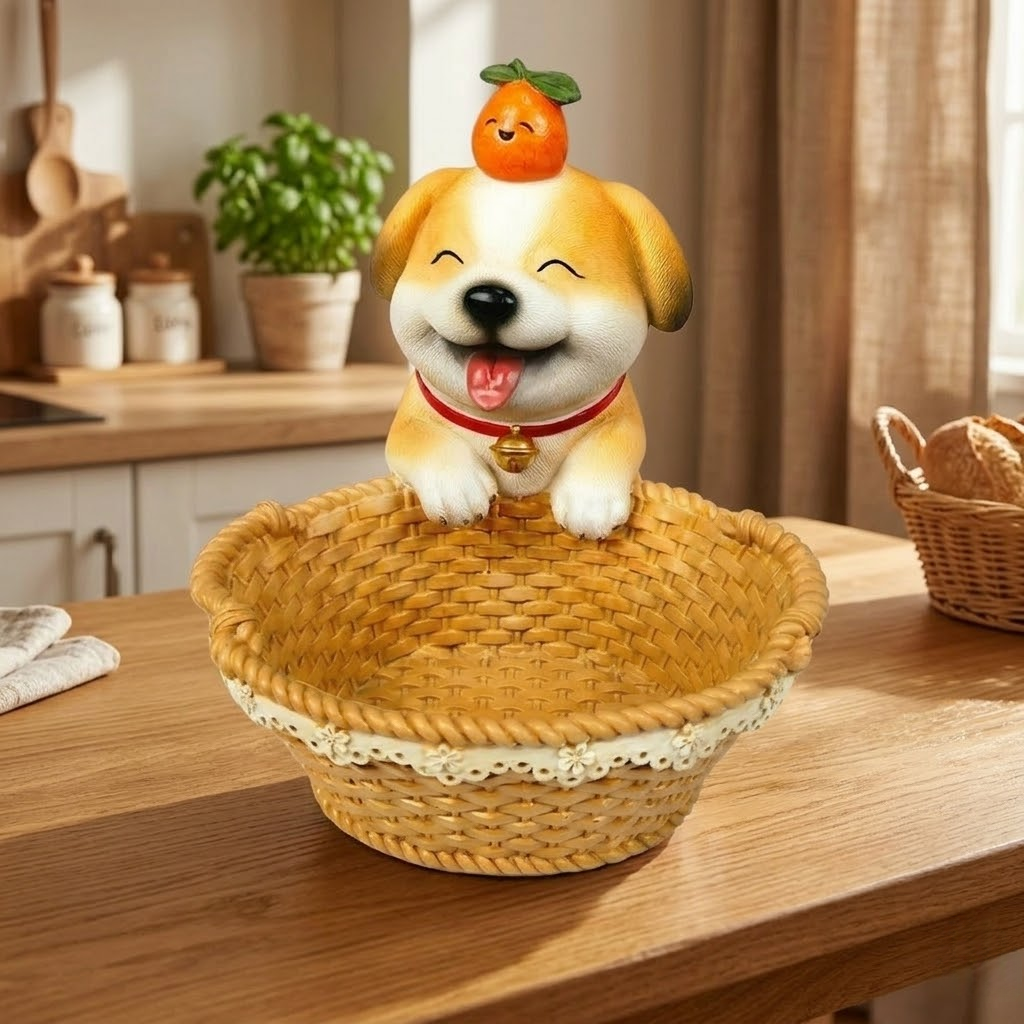 Dog Figurine Decor – Cute Minimalist Puppy Sculpture