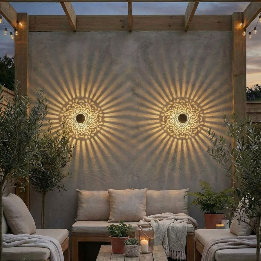 🔥Last Day Sale Buy 2 Get 1 Free $14.99 Each🔥 Decorative Solar Mandala Lights