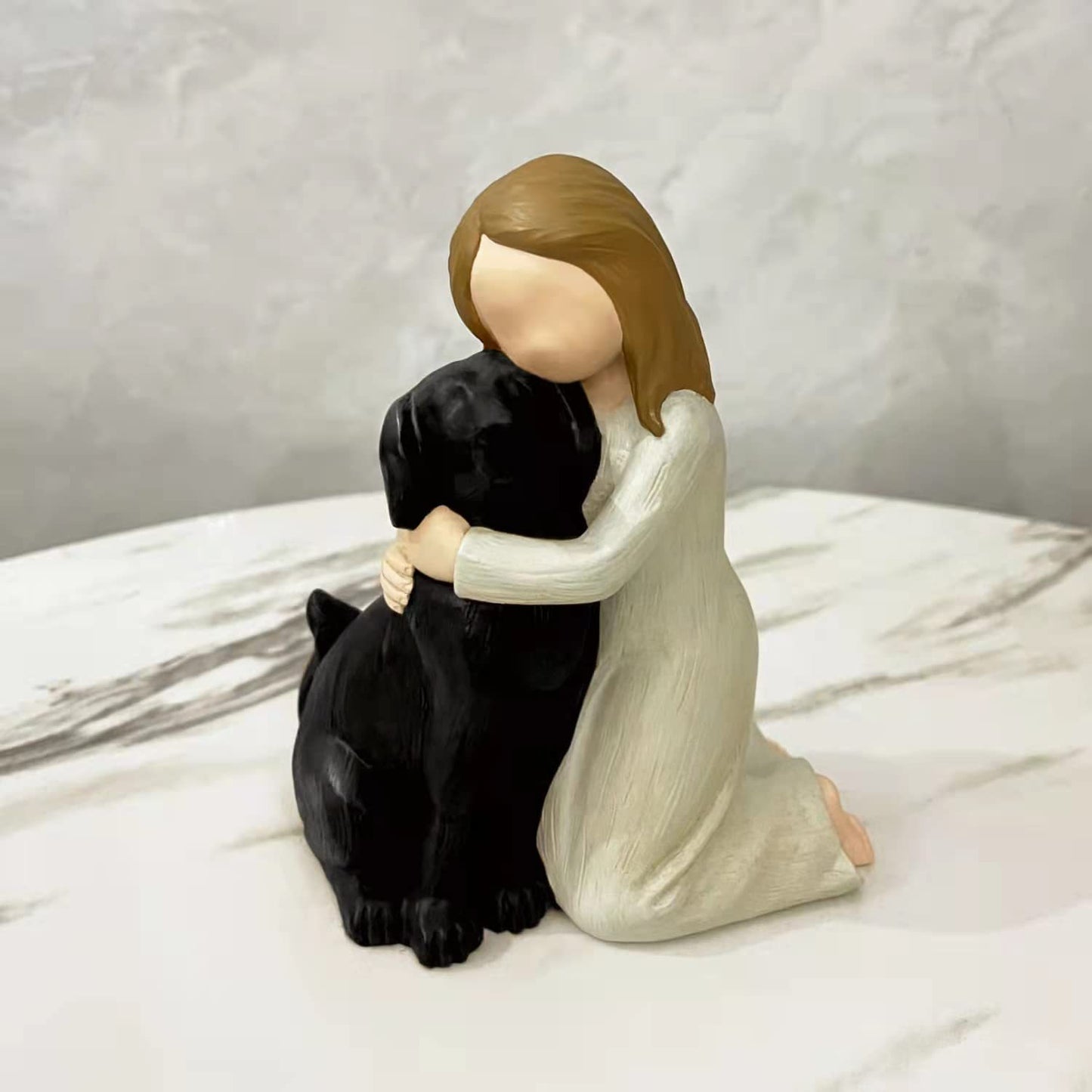 Comfort Dog Hug Figurine – Cozy Bedroom Companion Decor