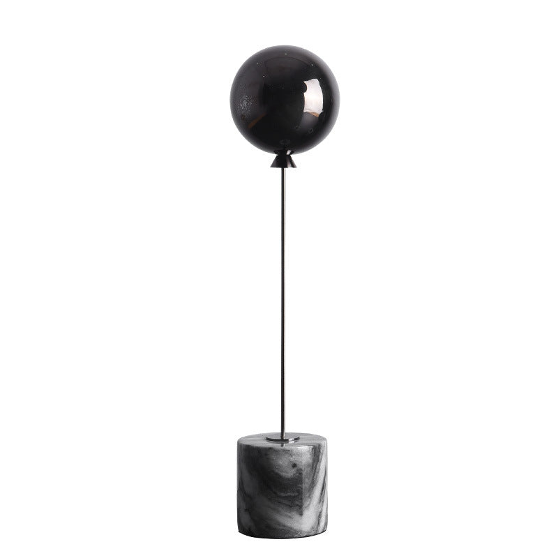 Modern Metal Orb Decor – Nordic Minimalist Marble Base Sculpture