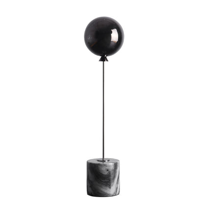 Modern Metal Orb Decor – Nordic Minimalist Marble Base Sculpture