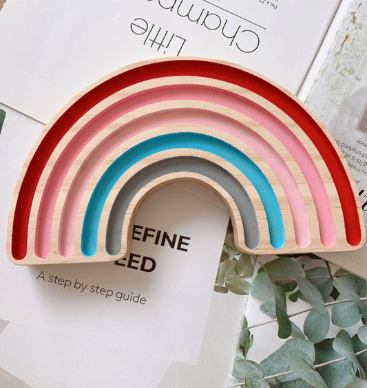 Modern Rainbow Arch Decor – Minimalist Colorful Home Accent