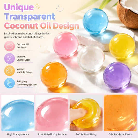 Crystal-Clear Coconut Oil Squeeze Ball