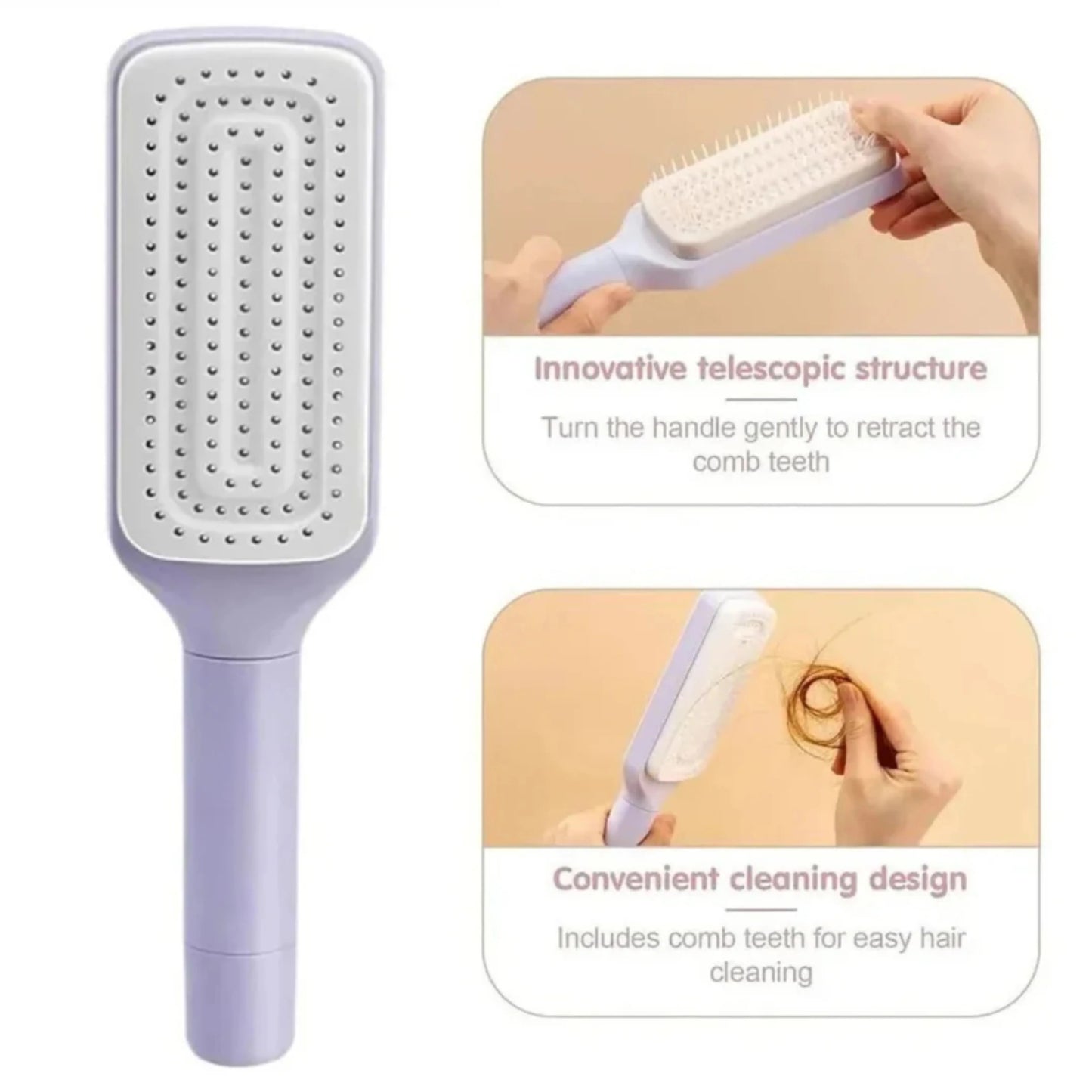 🔥Last Day Buy 1 Get 1 FREE $14.99 Each Areevere™ Self Cleaning Hair Brush